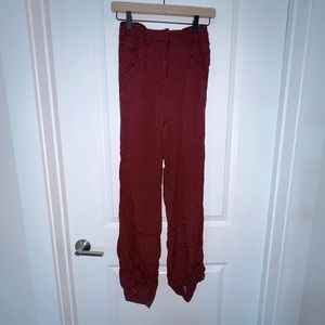 Burgundy work pants from boutique